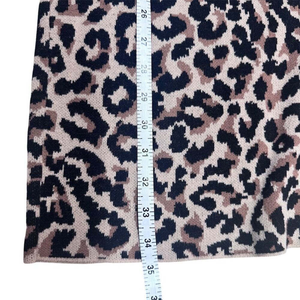 EUC J. Crew Women's Leopard Print Sweater Dress Brown Knee Length XXS - Picture 8 of 8